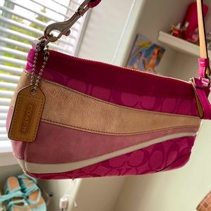 Pink Coach Satchel Mini Baguette